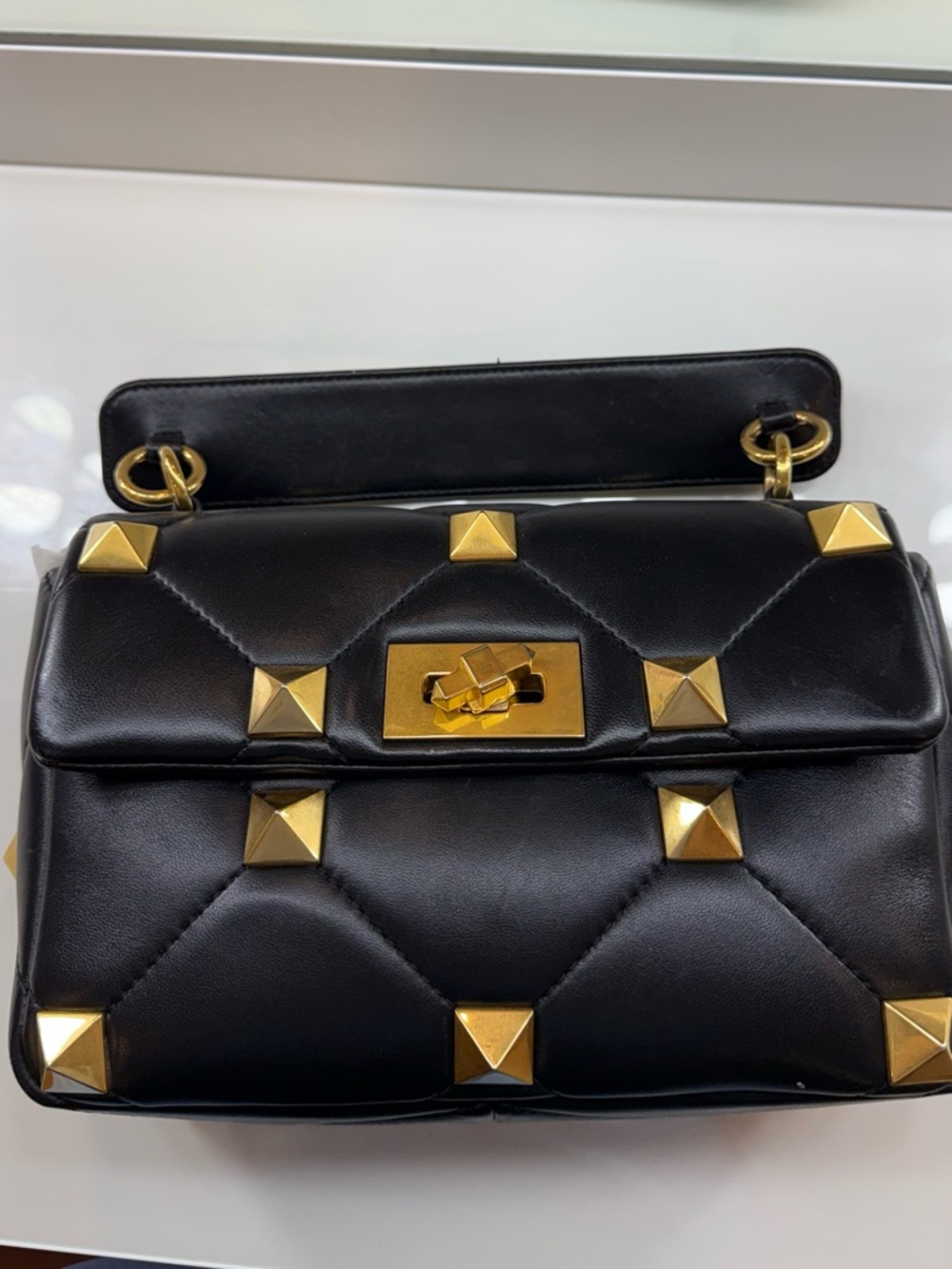 Valentino Garavani Roman Stud quilted leather shoulder bag